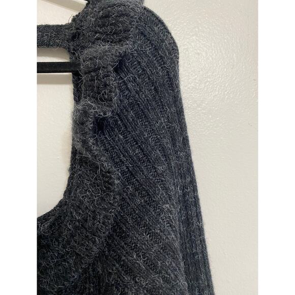 NWT Topshop Ruffle Back Cutout Flutter Boat Neck Sweater MED - Picture 7 of 11